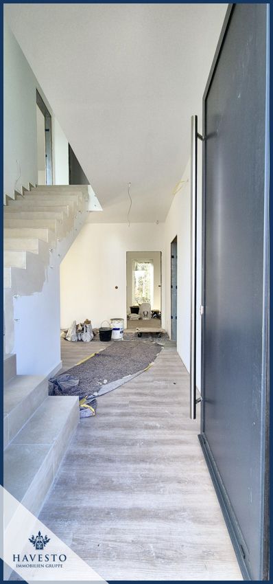 Blick auf das herausragende Einfamilienhaus in Fertigstellung