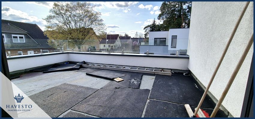 Blick auf das herausragende Einfamilienhaus in Fertigstellung